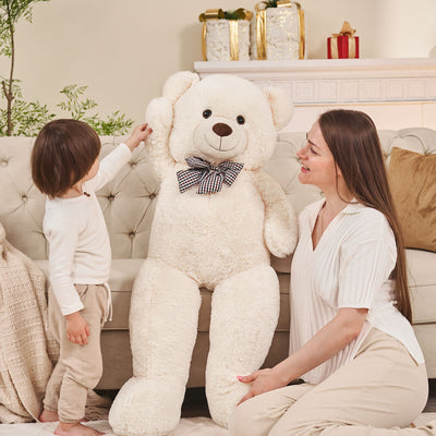 Giant Teddy Bear Stuffed Toy, Beige, 39/47/55 Inches - MorisMos Stuffed Animals