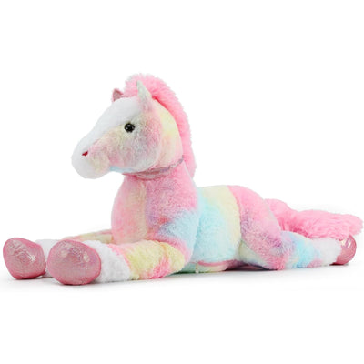 Riesiges buntes Pferd, Stofftier, Blau, 35"/47"