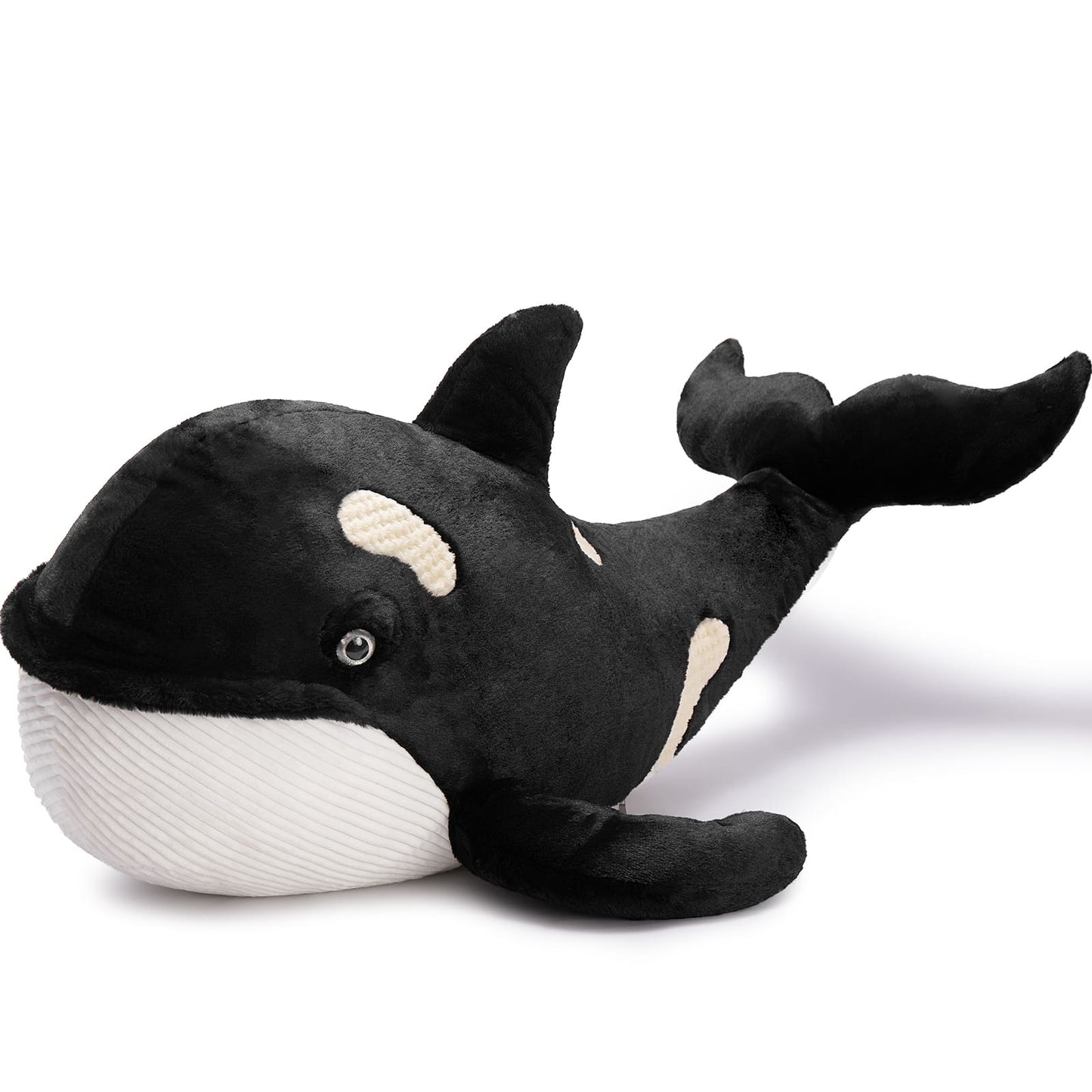 Giant Killer Whale Plush Toy, Black, 31/51 Inches - Orca Plush Pillows - Black Fish Stuffed Animals - Cute Cartoon Ocean Animal Throw Pillows - Free Shipping