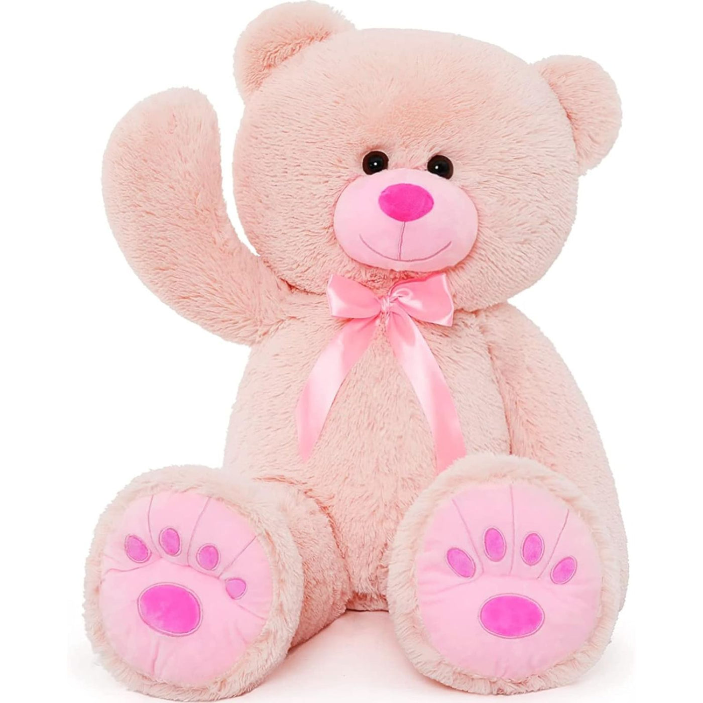 Giant Pink Teddy Bear Plush Toy, 35.4 Inches