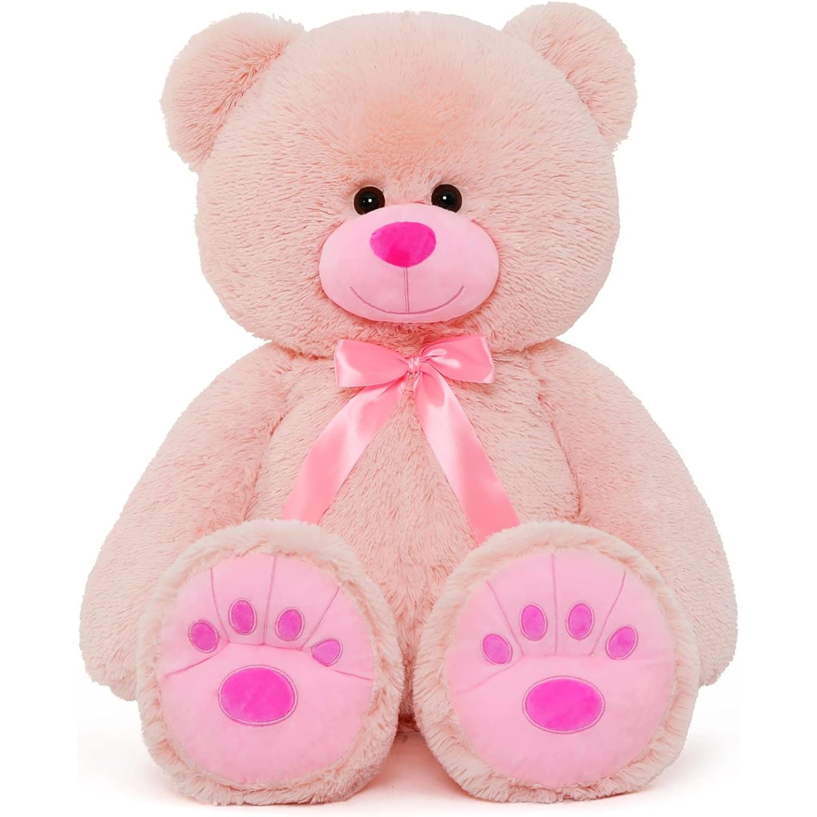 Giant Pink Teddy Bear Plush Toy, 35.4 Inches