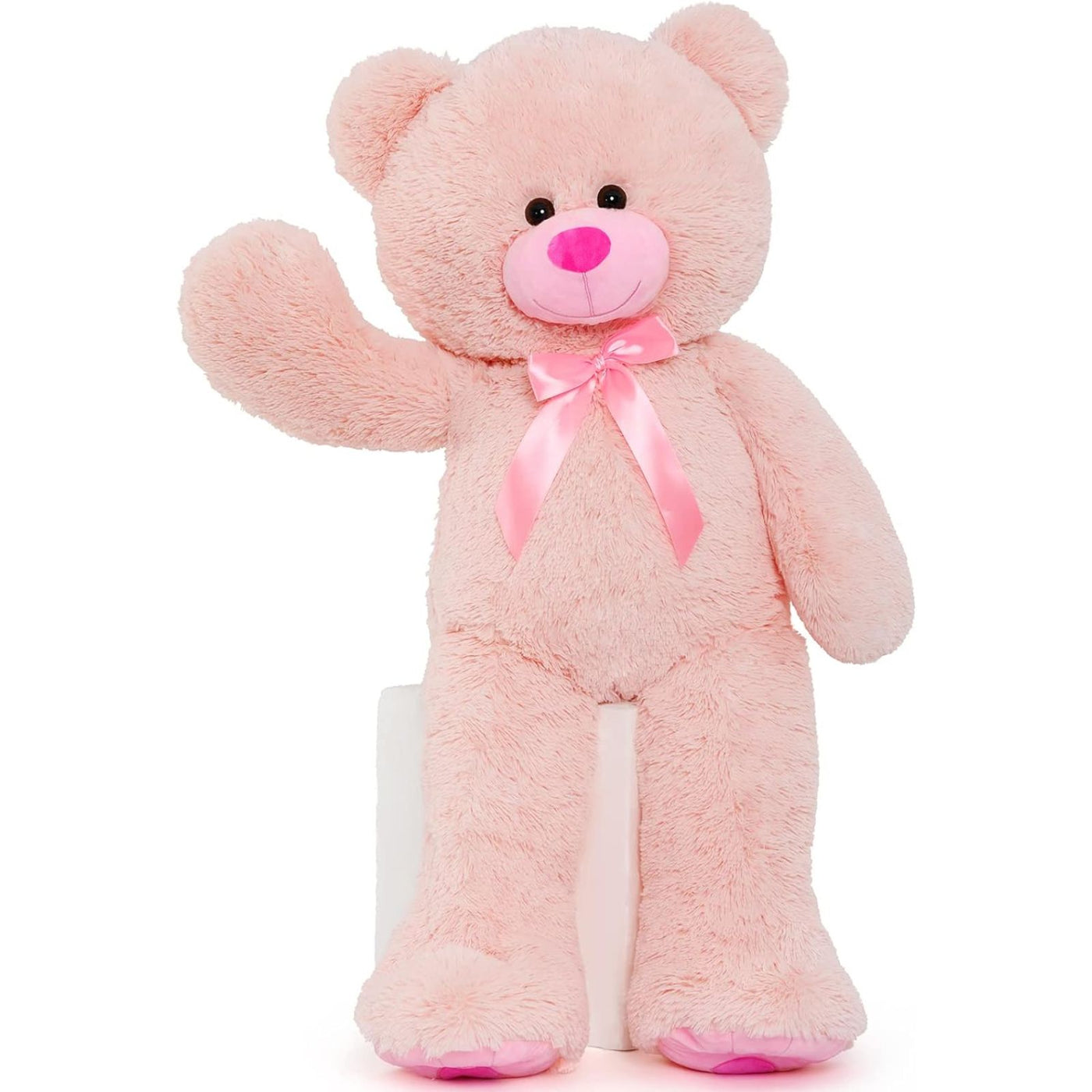 Giant Pink Teddy Bear Plush Toy, 35.4 Inches