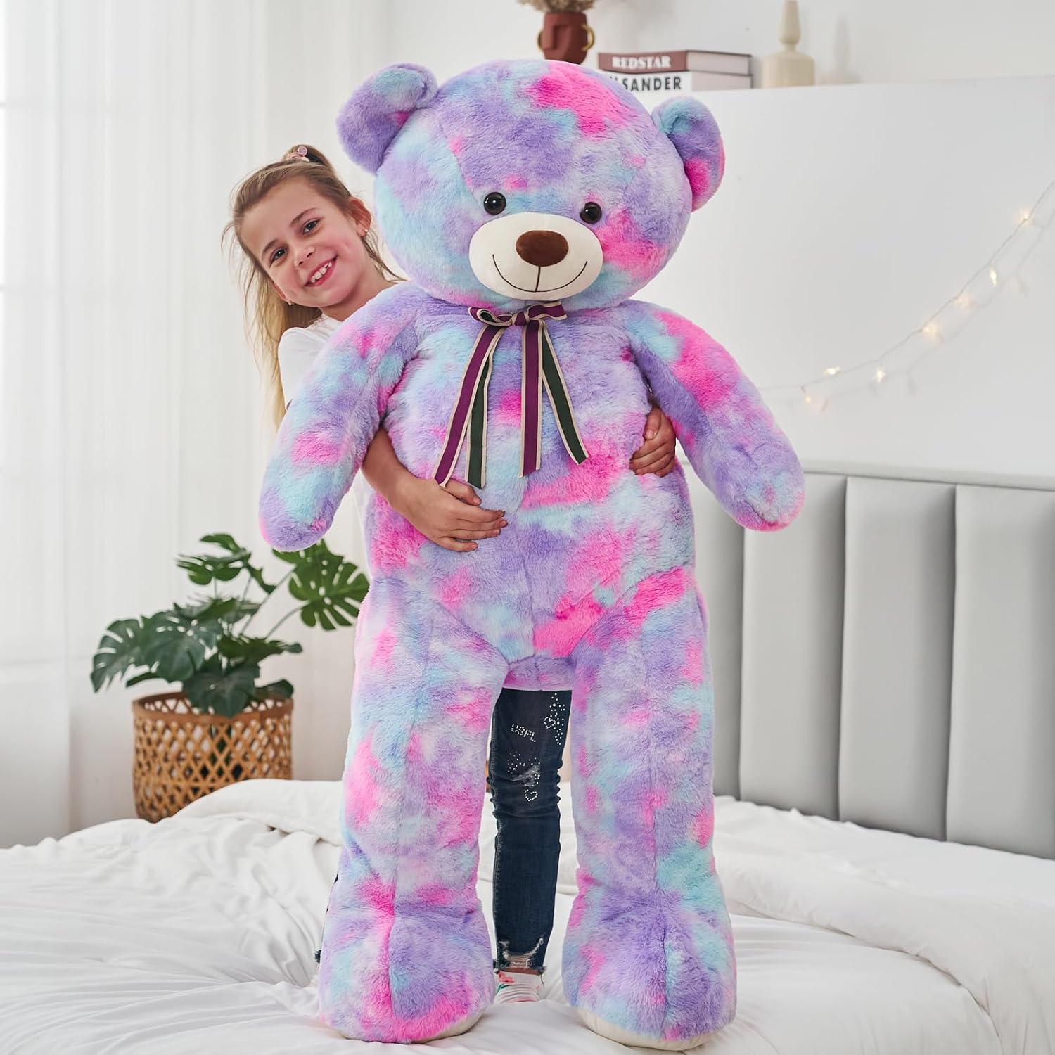 Giant Teddy Bear Plush Toy, Multicolor, 52 Inches