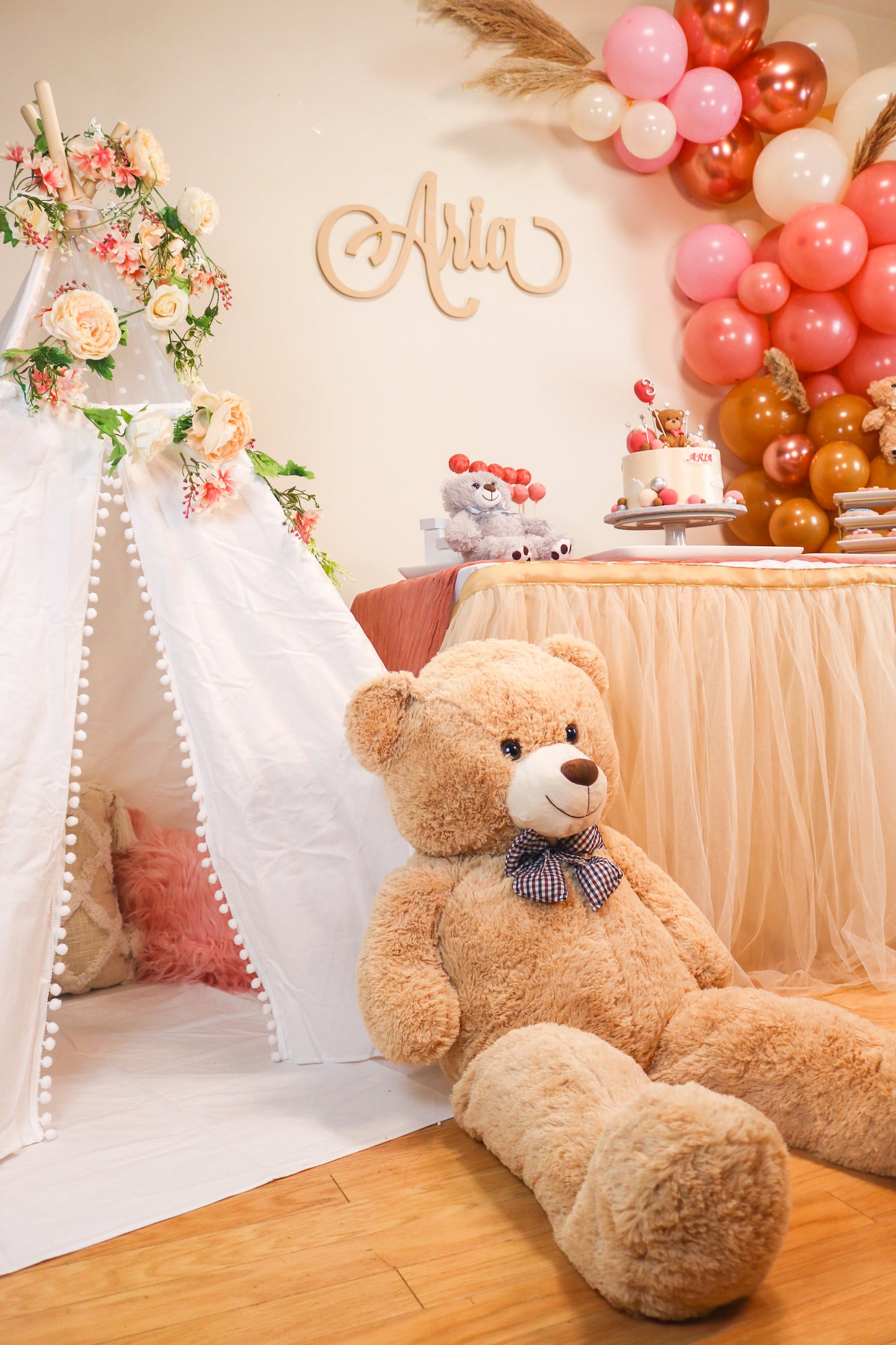 Giant Teddy Bear Plush Toys - Valentine's Day Stuffed Teddy Bear - Valentine's Day Gift for Kids/Girlfriend/Boyfriend - Anniversary Gift for Wife/Husband - Light Brown 47 Inches Teddy Bear Plush - Baby Shower Gift Ideas