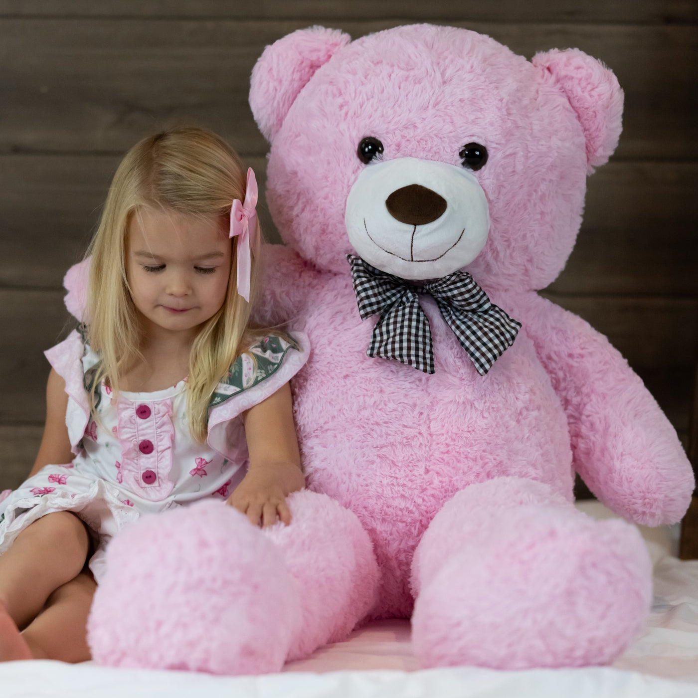 Giant Teddy Bear Stuffed Animal Toy, Pink, 47 Inches