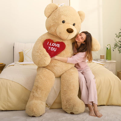 Giant Teddy Bear Stuffed Animals, Brown, 6 ft