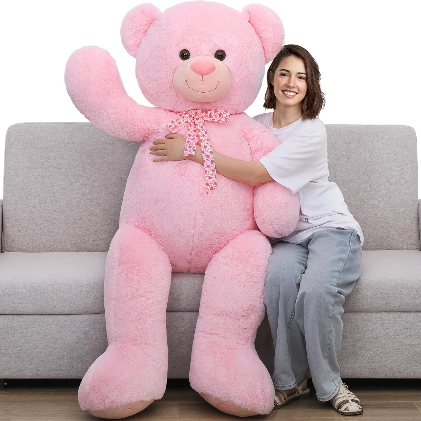 Giant Teddy Bear Stuffed Toy, Multicolor, 59 Inches