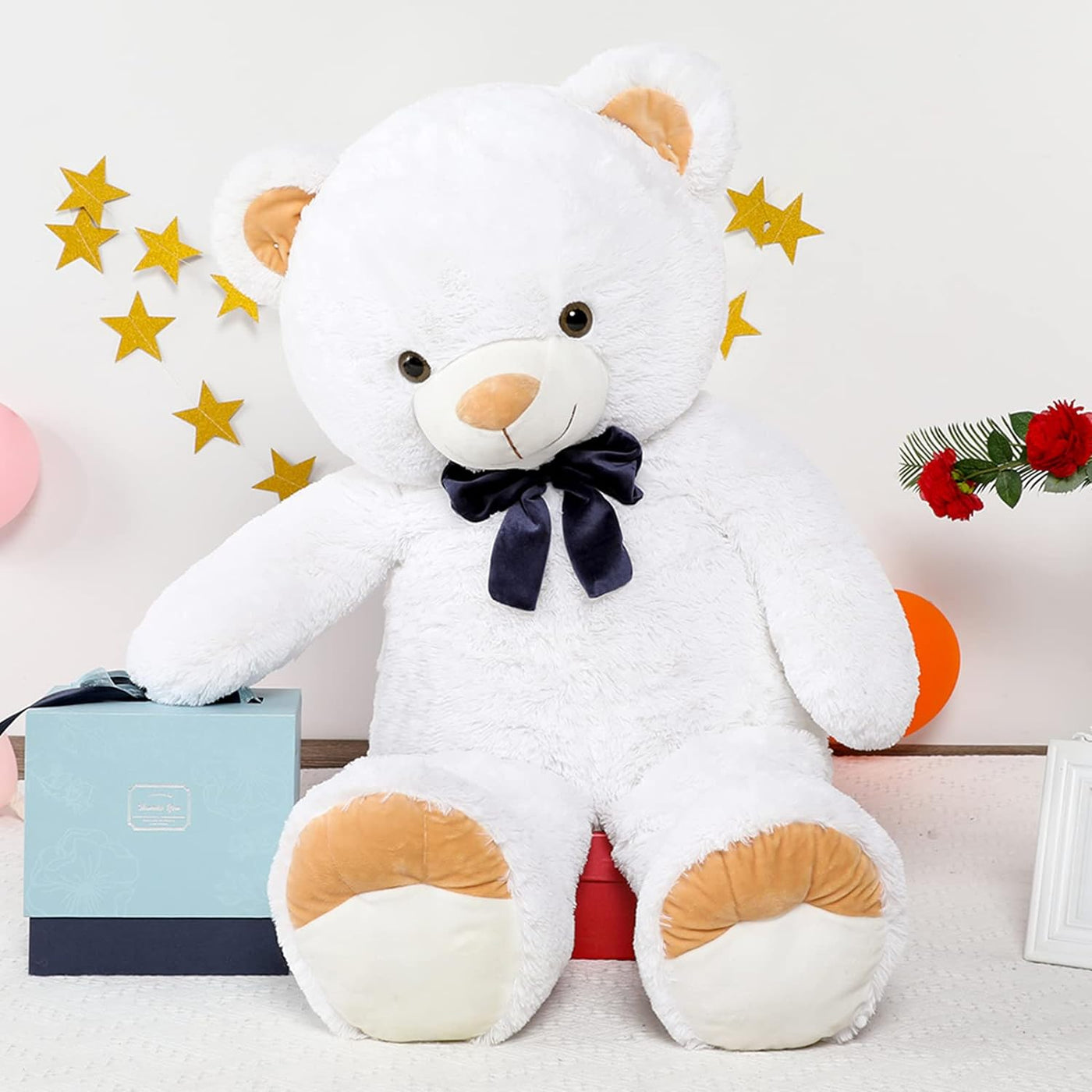 Giant Teddy Bear Stuffed Toy, White, 42 Inches
