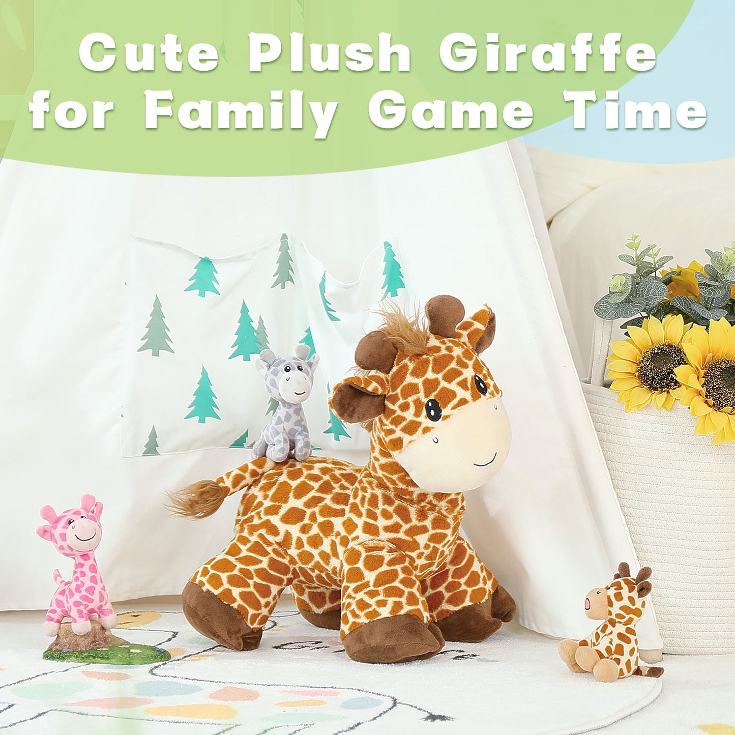 Giraffe Plush Toys Jungle Stuffed Animals, 18 Inches