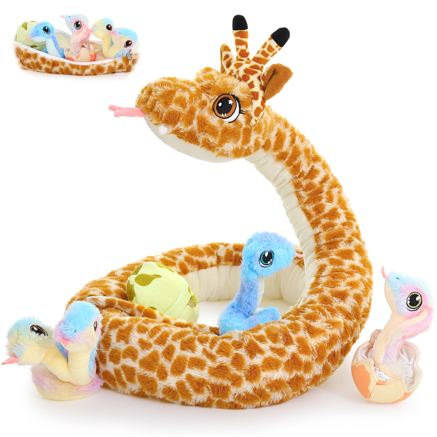 Giraffe Snake Plush Toys Boa Stuffed Animals, 75 Inches