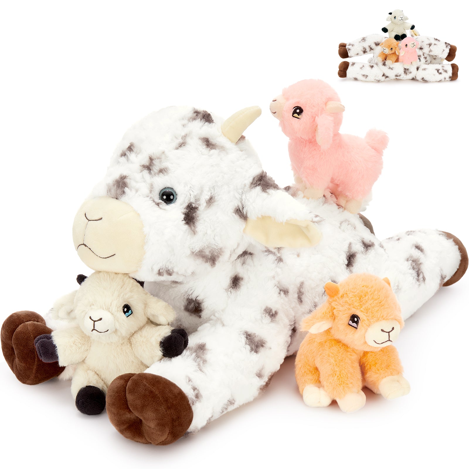 Lamb Stuffed Animals Farm Sheep Plush Toys, 22 Inches