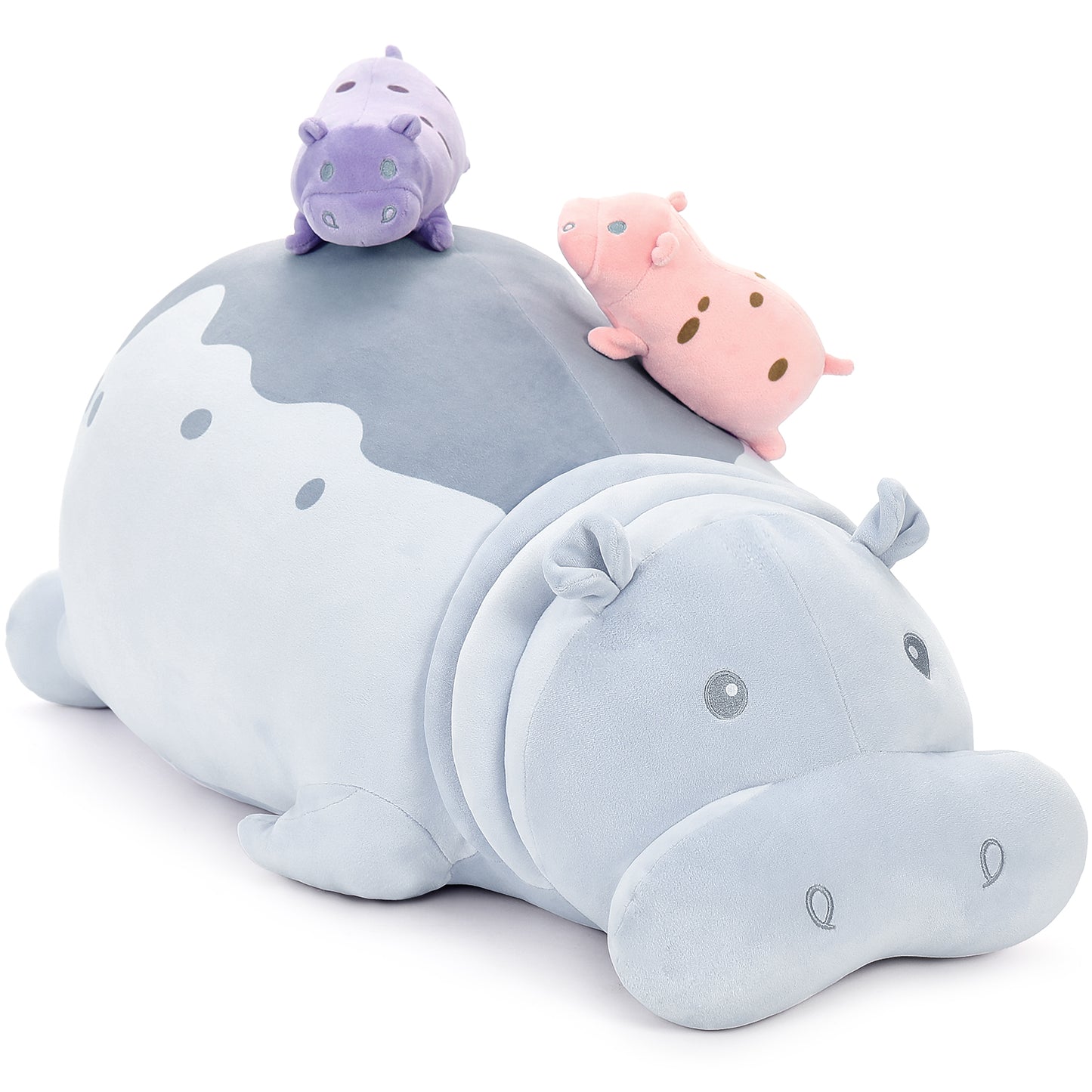 Big Hippopotamus Plush Toys Hippo Stuffed Animals, 25.5 Inches