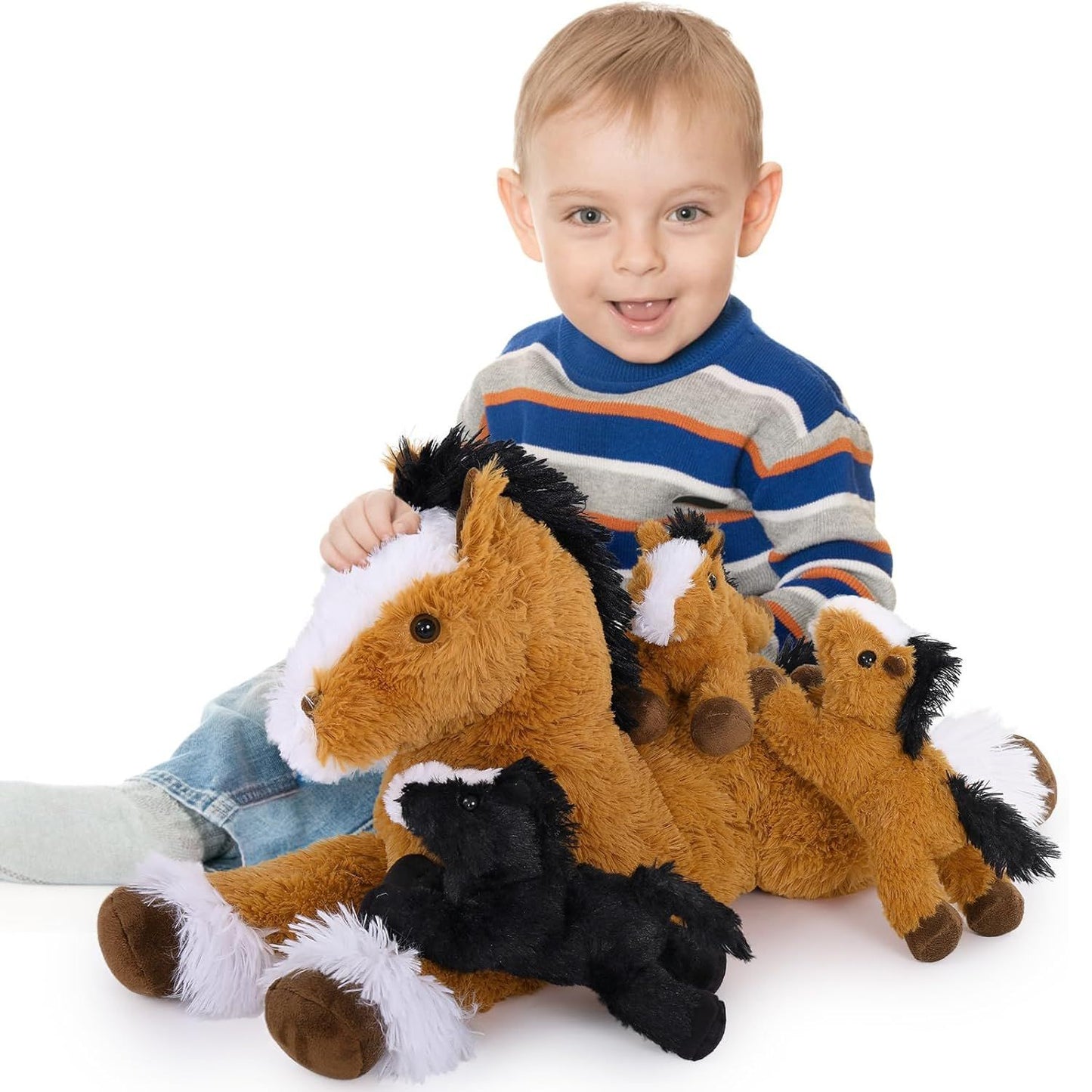 4 Pcs Horse Plush Toys, 21 Inches - MorisMos Stuffed Animals