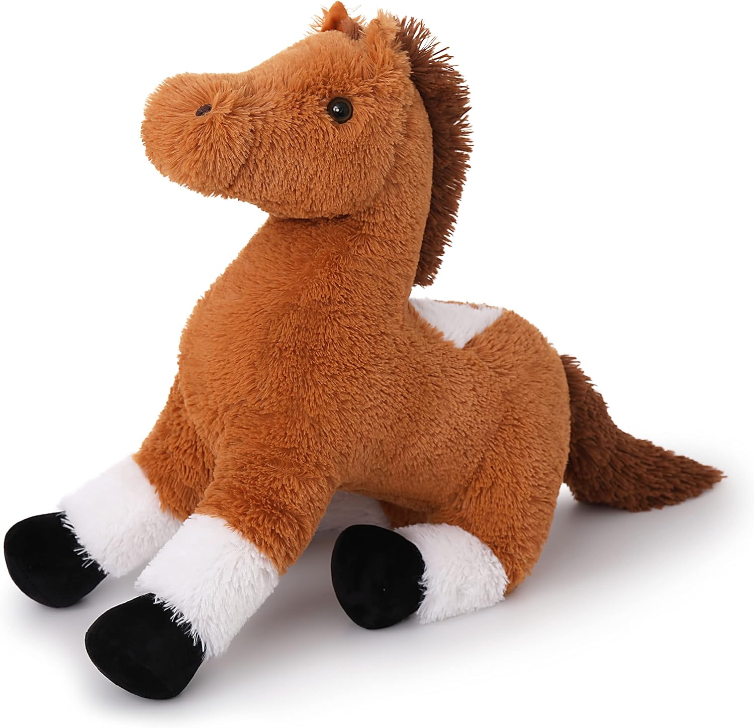 Jouet en peluche cheval, marron, 20 pouces 