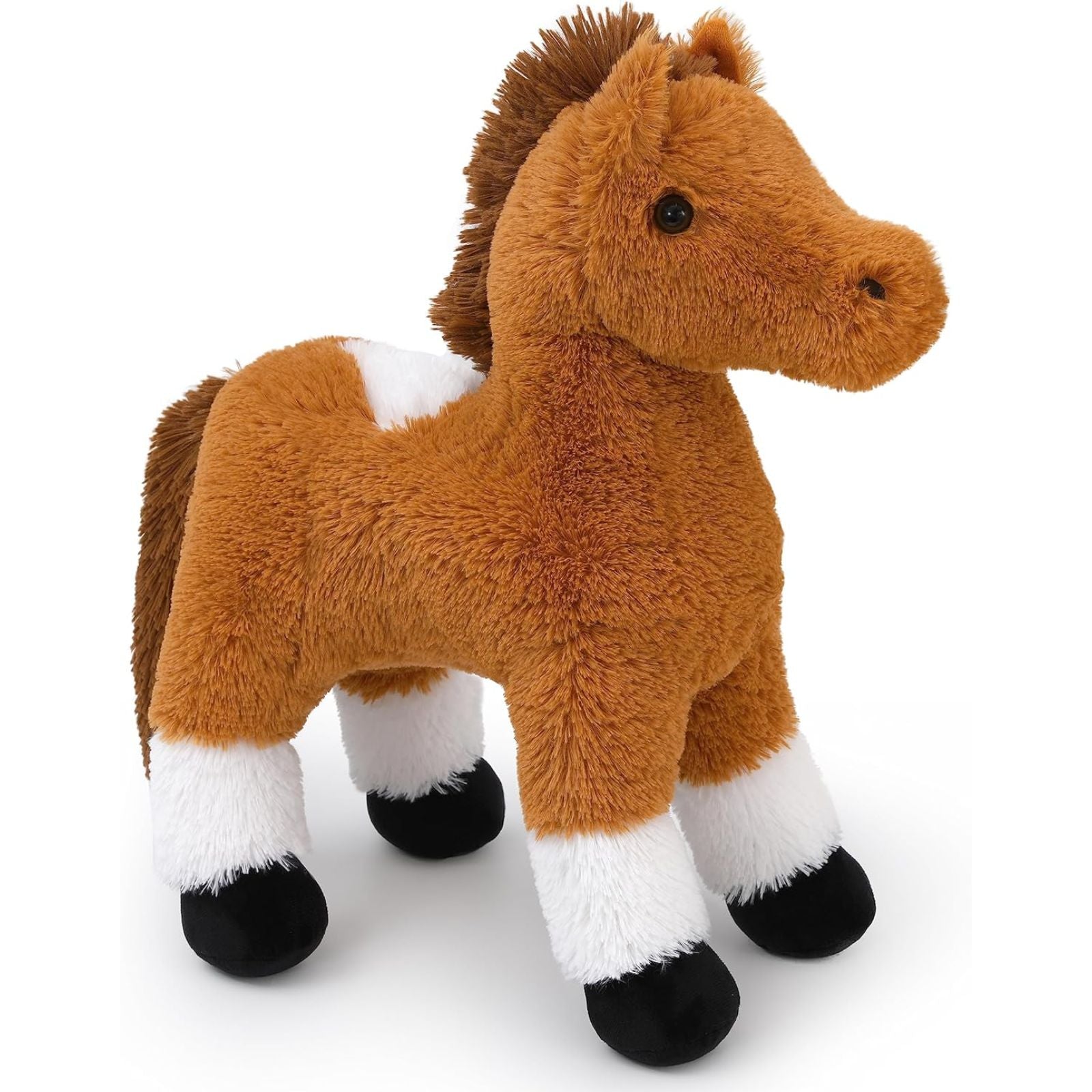 Jouet en peluche cheval, marron, 20 pouces 