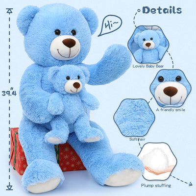 Giant Teddy Bear Mommy and Baby Soft Plush Bear Stuffed Animal, 39 Inches