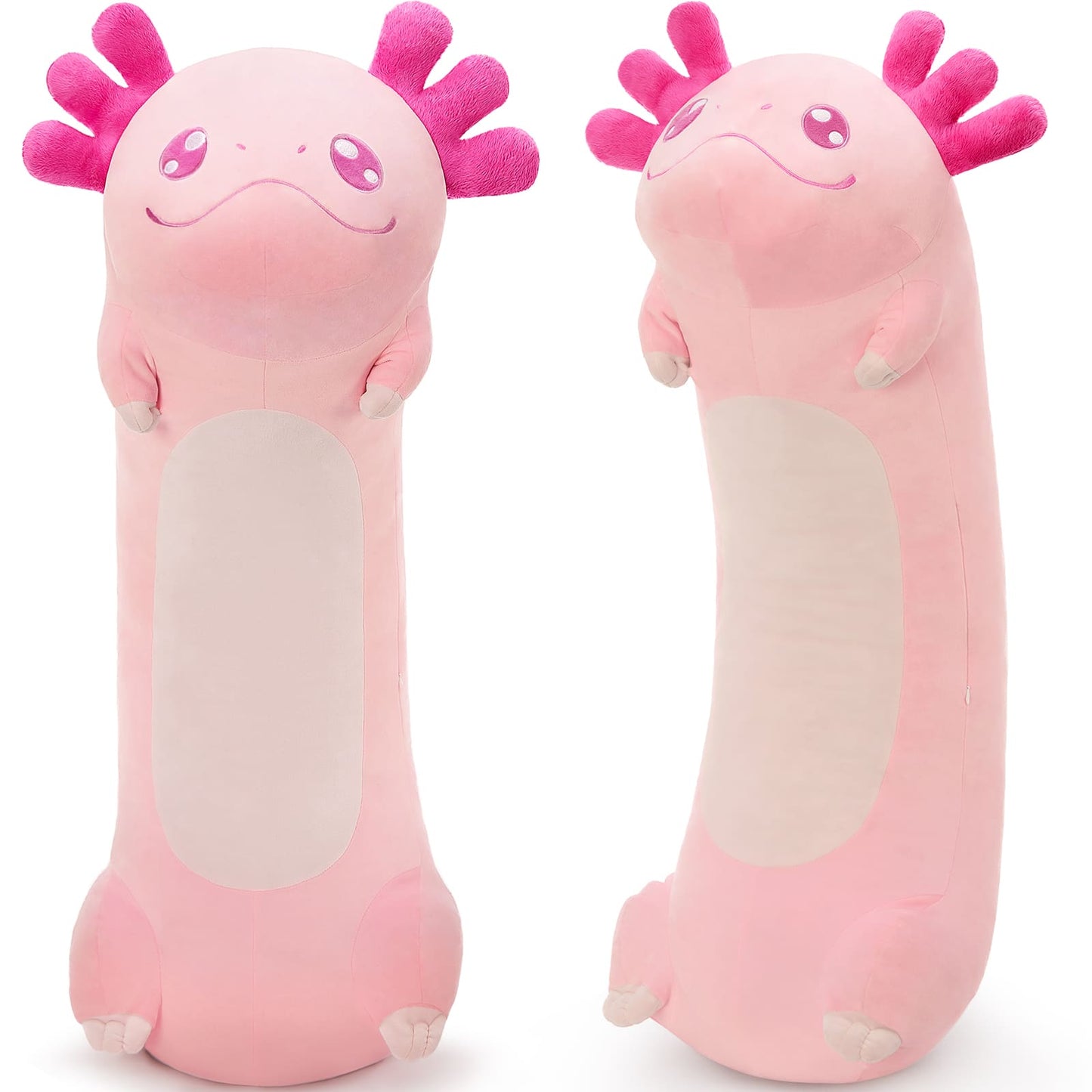 Giant Axolotl Cartoon Long Plush Pillow - Pink Axolotl Long Body Plush Pillows 39 Inches - Cozy Cartoon Pillows for Bed Sofa - Mother's Day Gift Ideas - Birthday Gift for Friends - Christmas Day Gift for Girls - Big Long Body Pillow 100 CM