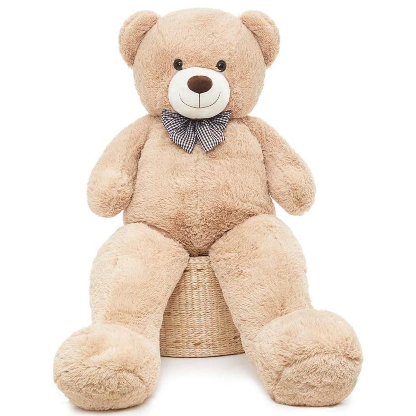 Big Teddy Bear Plush Toys - Valentine's Day Stuffed Teddy Bear - Valentine's Day Gift for Kids/Girlfriend/Boyfriend - Anniversary Gift for Wife/Husband - Light Brown 47 Inches Teddy Bear Plush - Baby Shower Gift Ideas - Cute Teddy Plush Dolls