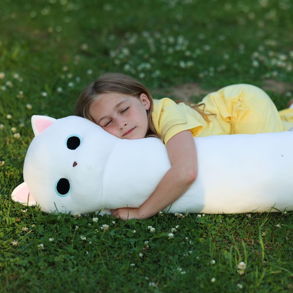 Black Cat Stuffed Animals Cat Long Throw Pillow, 43 Inches