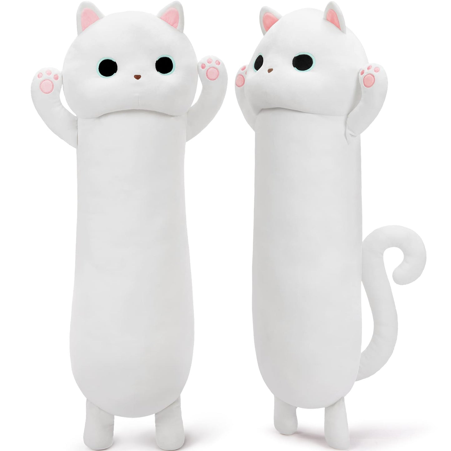 Black Cat Stuffed Animals Cat Long Throw Pillow, 43 Inches