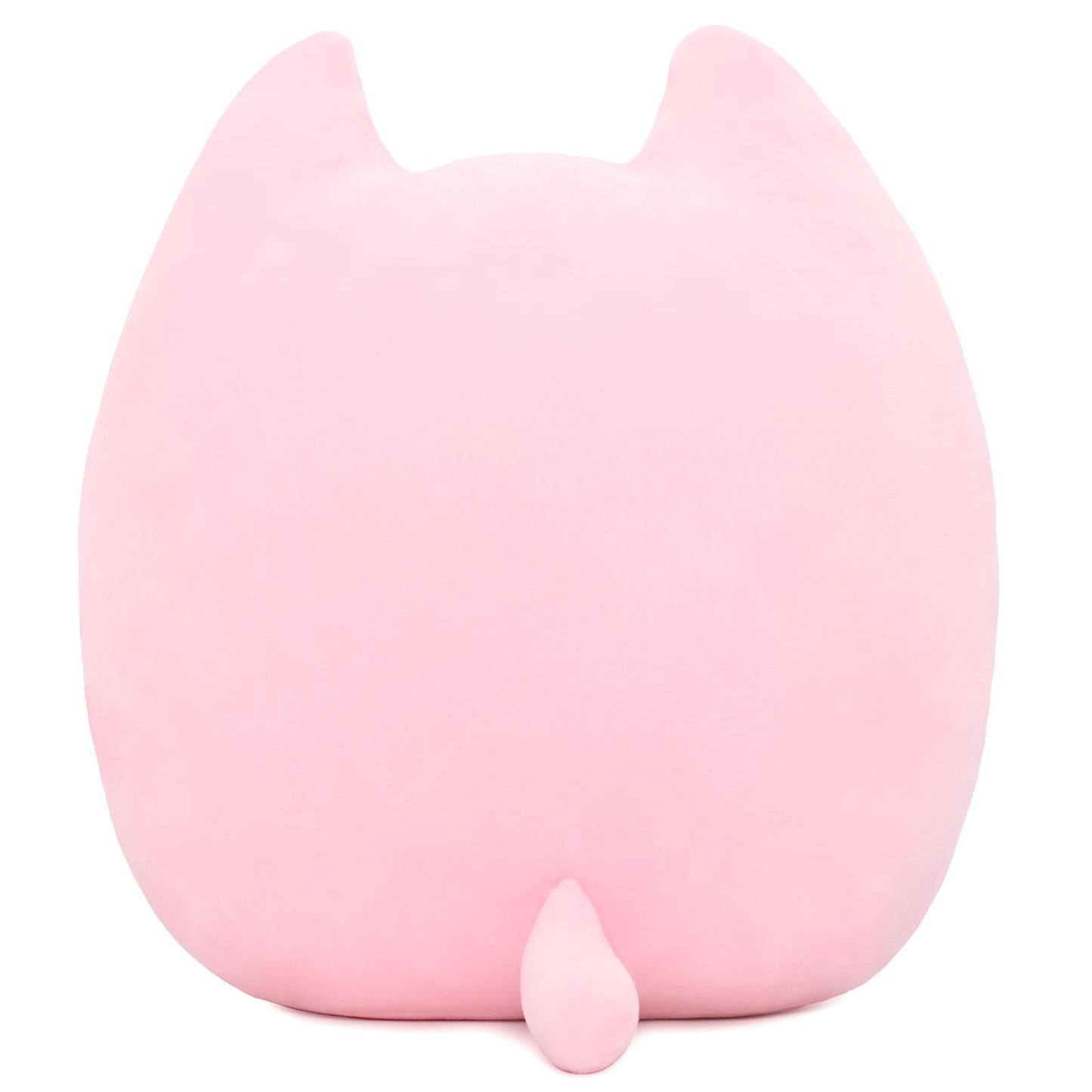 Kawaii Cat Throw Pillow, Pink, 12 Inches