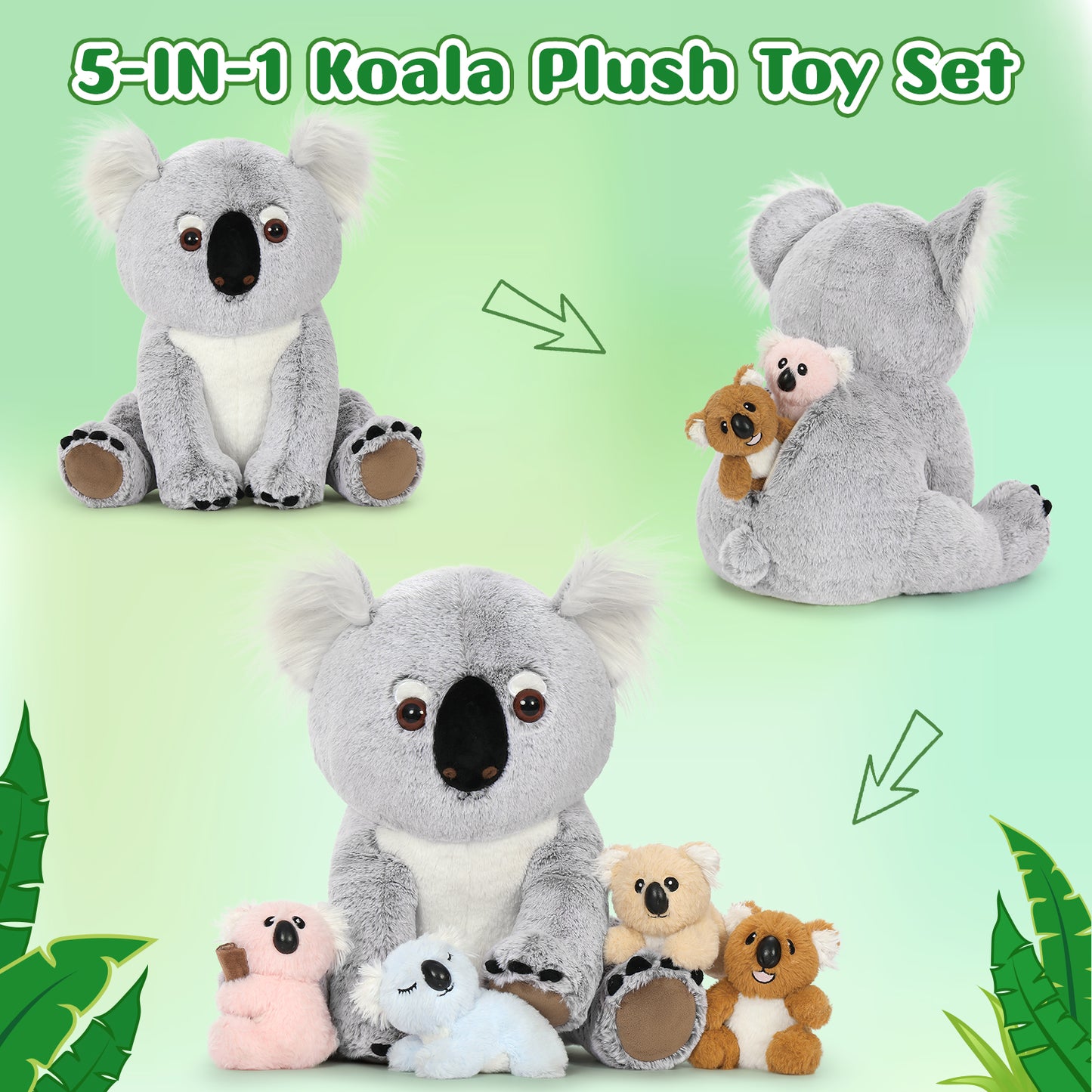 Koala Stuffed Animals Koala Plush Toys, 17.7 Inches