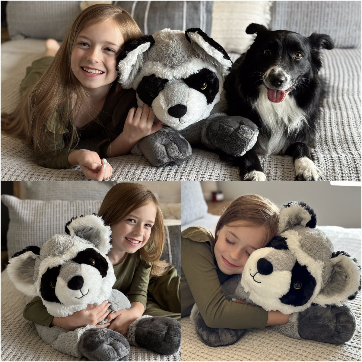 Realistic Raccoon Stuffed Animals - Large Raccoon Plush Toys 28 Inches - Cute Cartoon Raccoon Plush Pillows for Kids - Jungle/Safari Stuffed Animals - Christmas/Birthday/Valentine's Day/Baby Shower Gift Choice