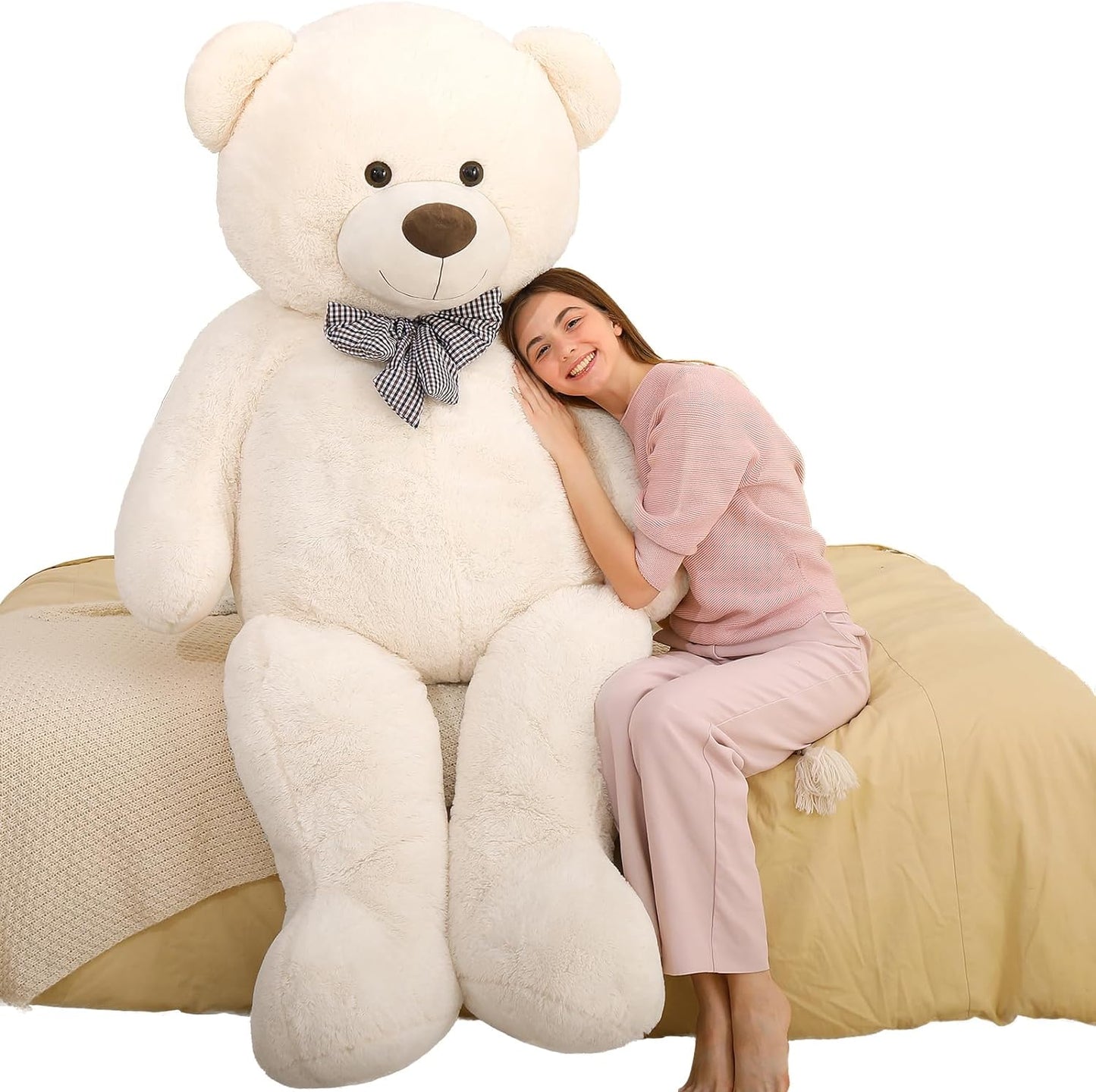 Life Size Teddy Bear Plush Toy, Beige, 6 FT - MorisMos Stuffed Animals