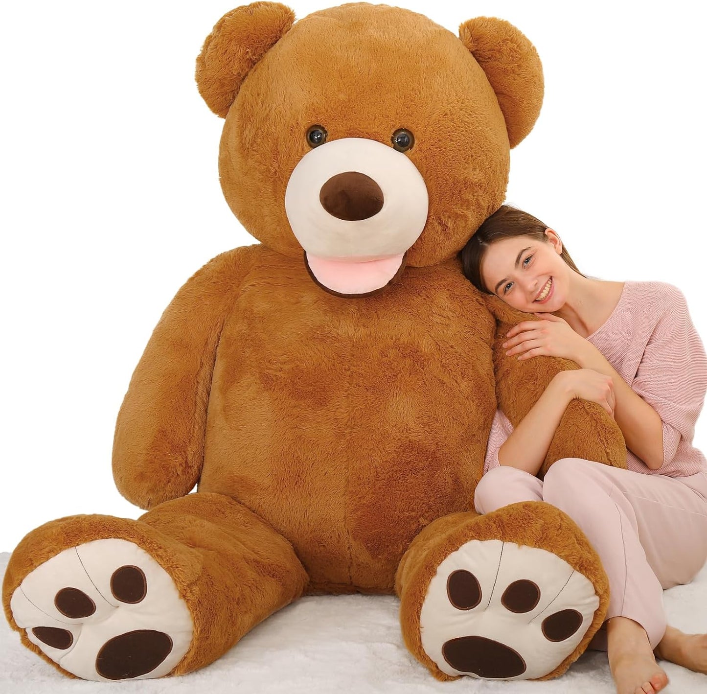 Life Size Teddy Bear Plush Toy, Dark Brown, 6 FT