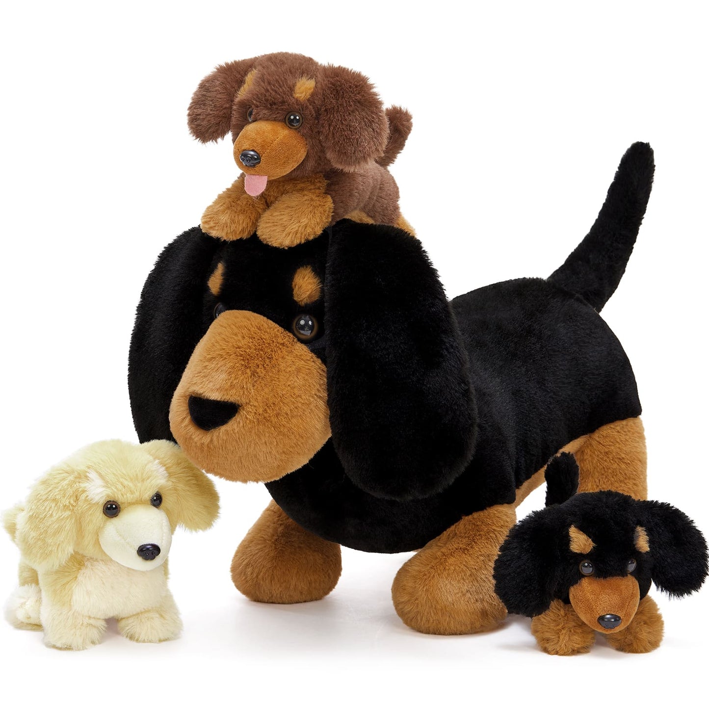 Dachshund Stuffed Animals Dog Plush Toys, Brown/Black, 18 Inches