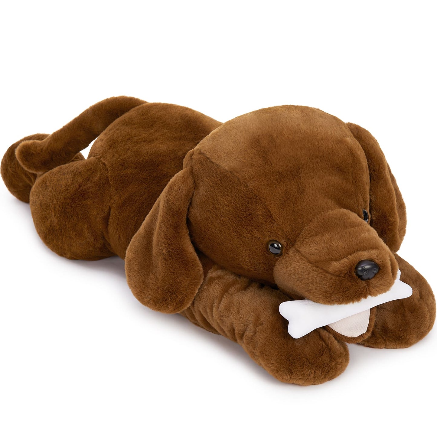 Lifelike Labrador with a Bone Plush Toy - Dog Stuffed Animals - Creative Birthday Christmas Gift Ideas - Cushion/Sofa Pillows Home Decor - Free Shipping