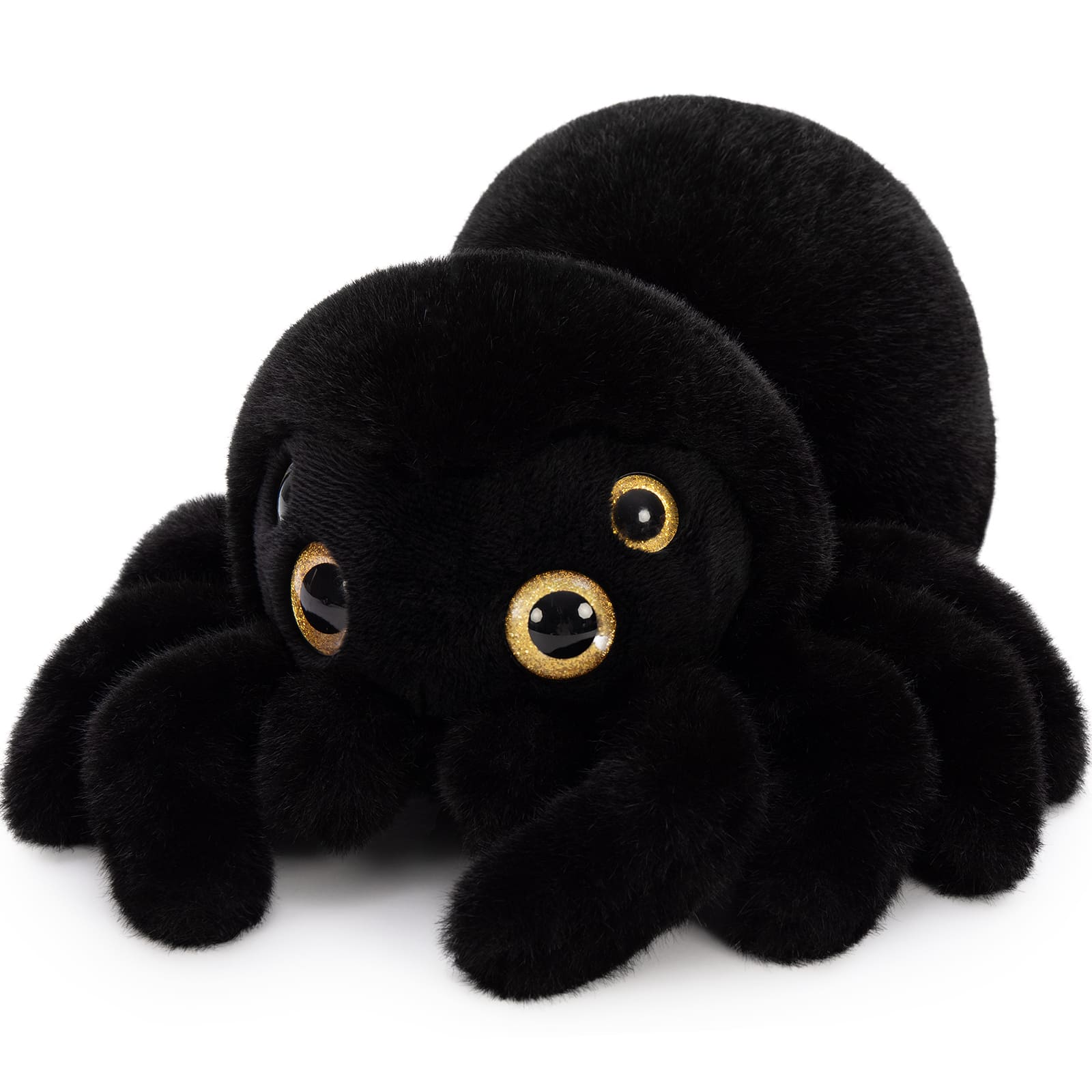 Simulation Spider Weighted Plush Toy, Black, 14 Inches
