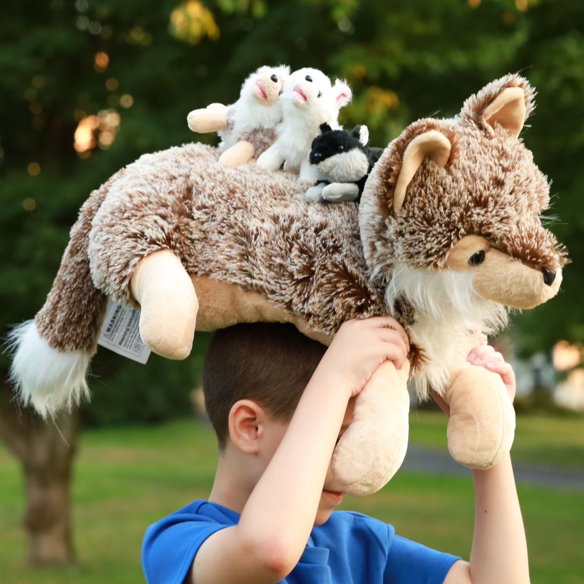 Wolf Stuffed Animals with Babies Inside the Belly - Jungle Safari Stuffed Animals - Zoo Souvenirs - Jungle Theme Party Favors - Free Shipping Now