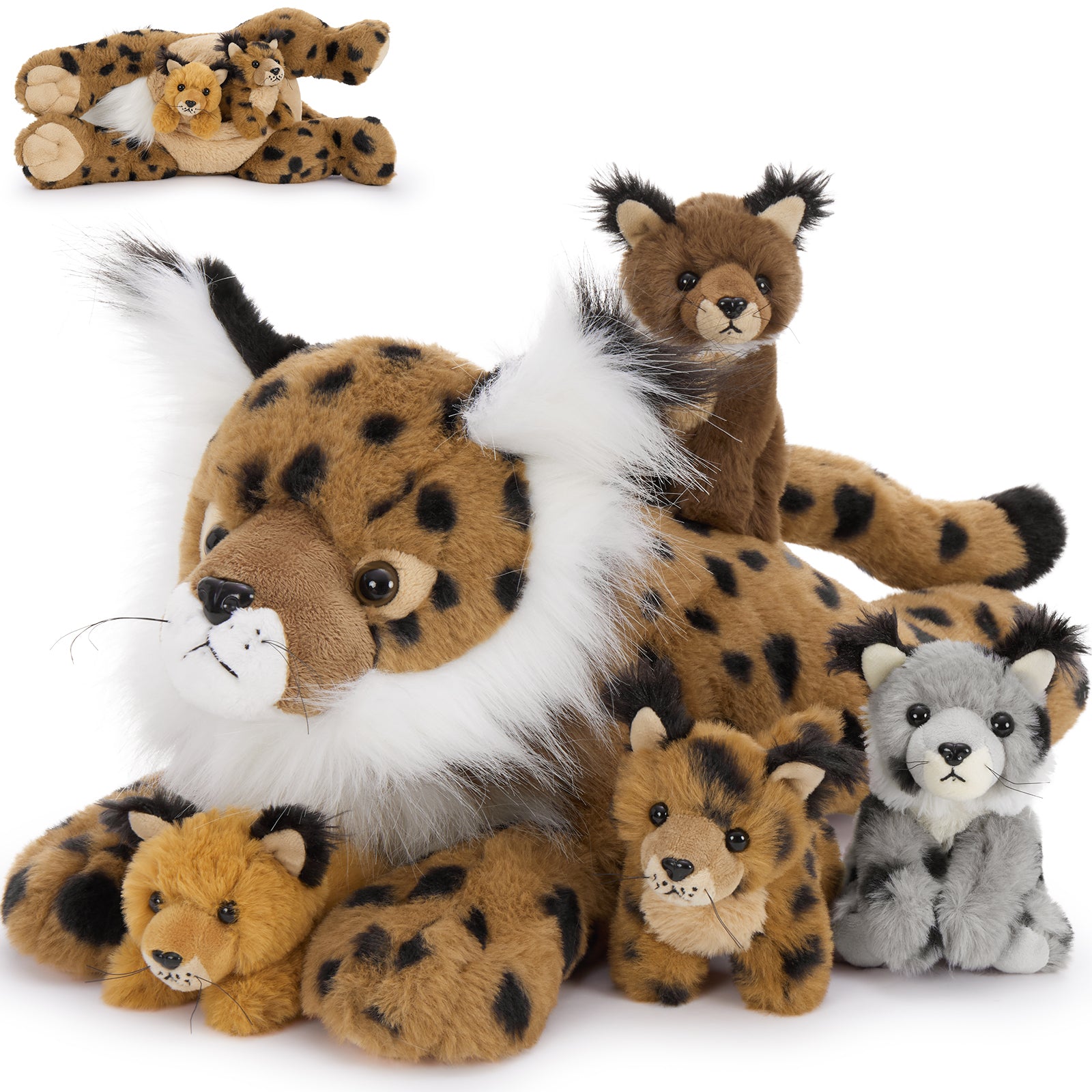 Lynx Plush Toys Jungle Stuffed Animals, 17.7 Inches