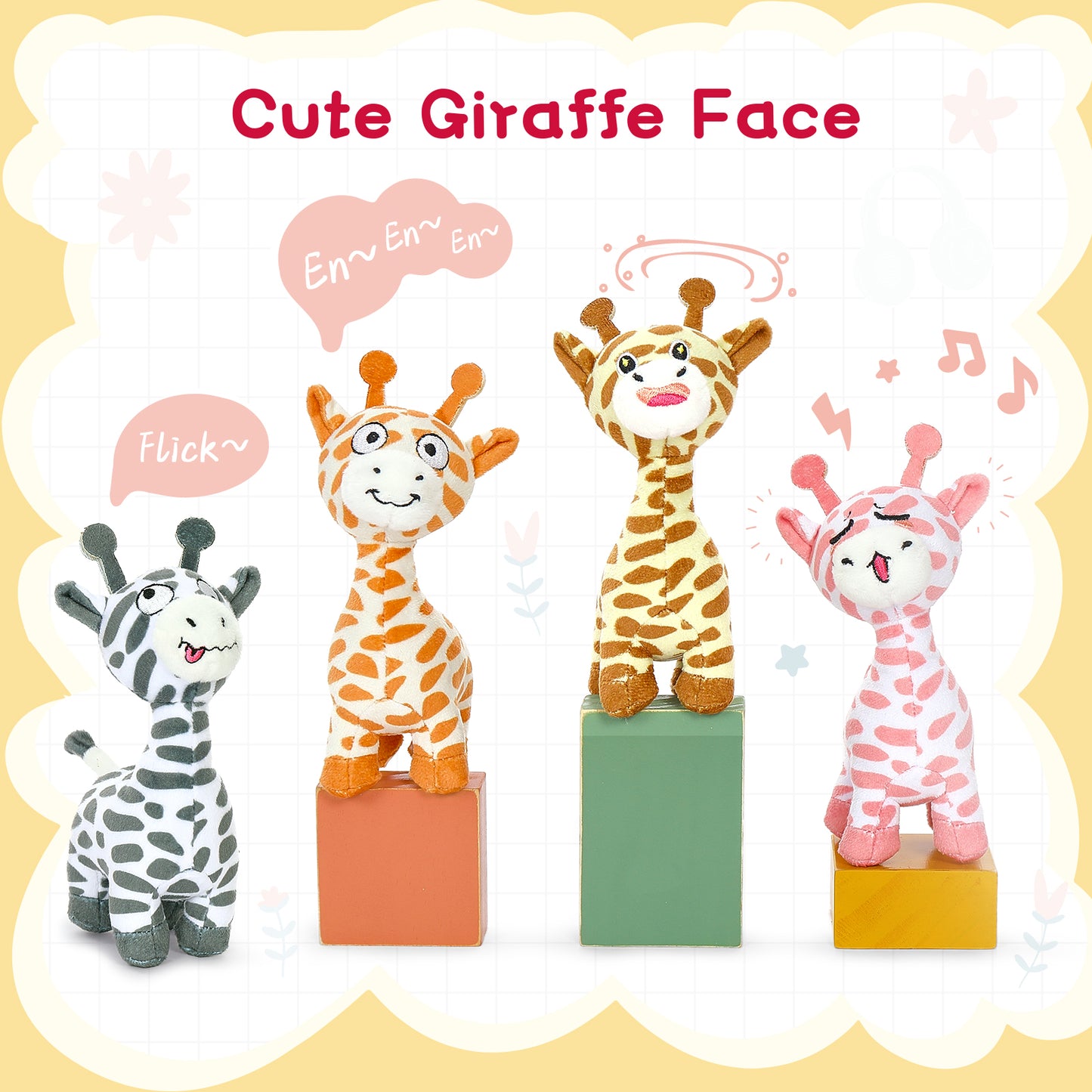 Giraffe Plush Toys Safari Stuffed Animals, 19.6 Inches