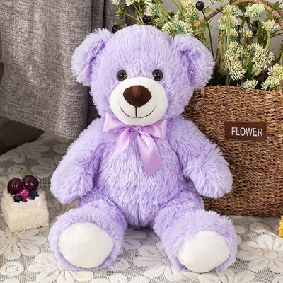 3-Pack Teddy Bears, Beige/Pink/Purple, 13.8 Inches - MorisMos Stuffed Animals
