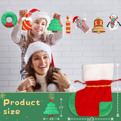 8 Pack Christmas Stocking Plush Toy Set - MorisMos Plush Toys On Sale
