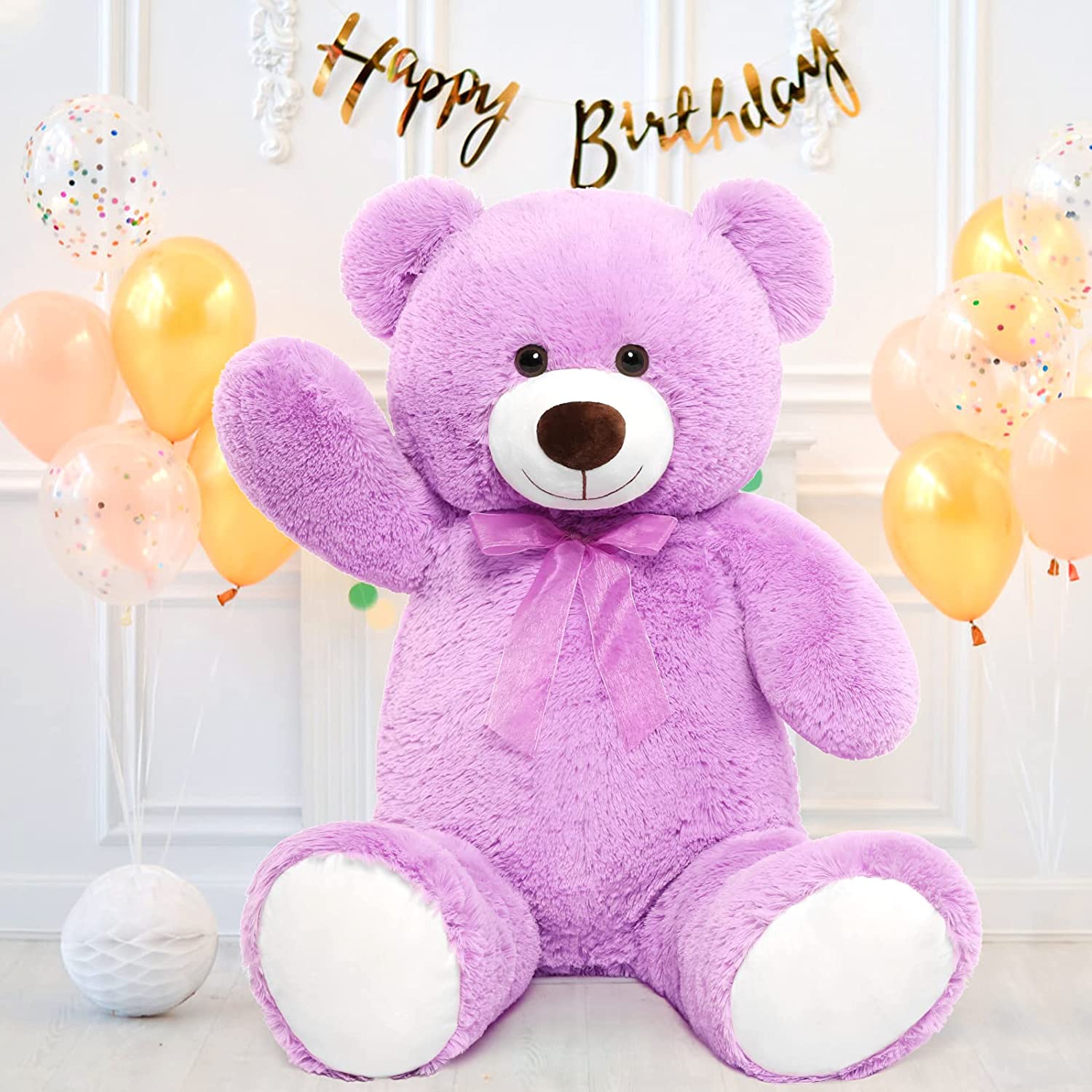 Giant Teddy Bear Plush Toy, Multicolor, 35.4/51 Inches
