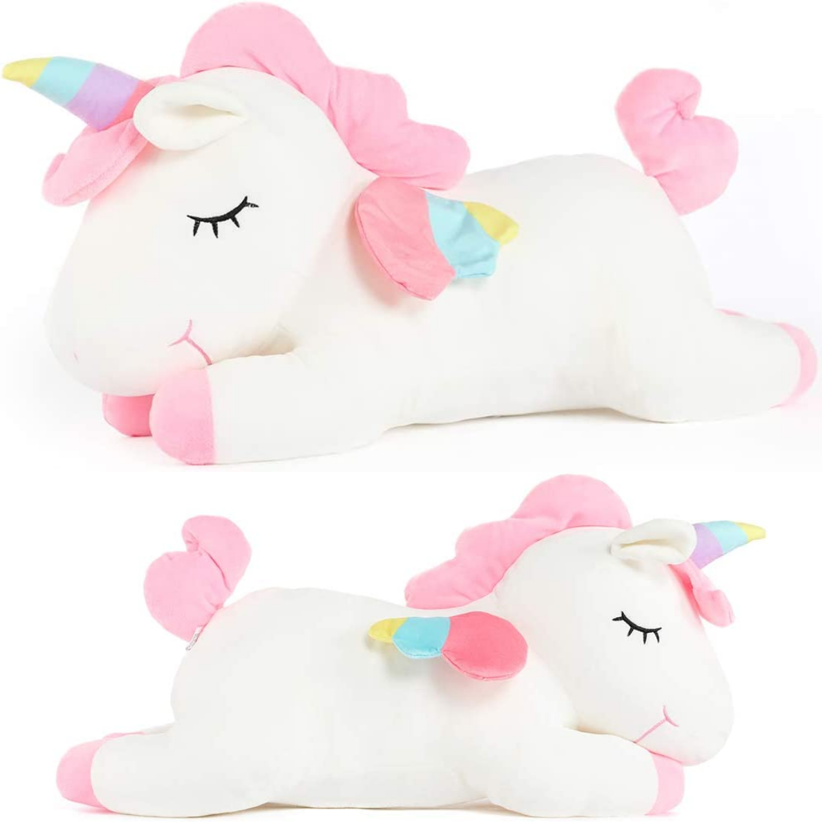 Unicorn Stuffed Toy, Pink/White, 19.6/31.5 Inches