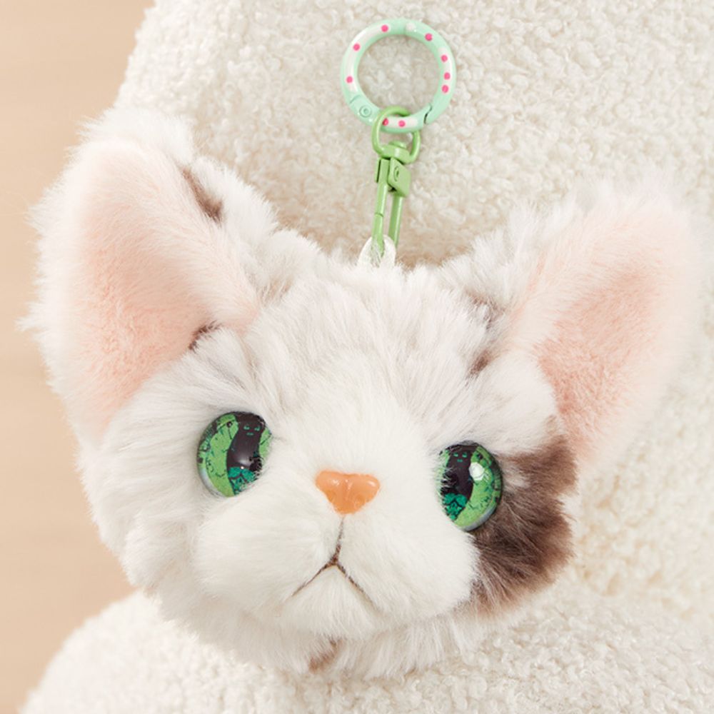 Kawaii Cat Plush Keychains Backpack Charms Bag Furry Accessories