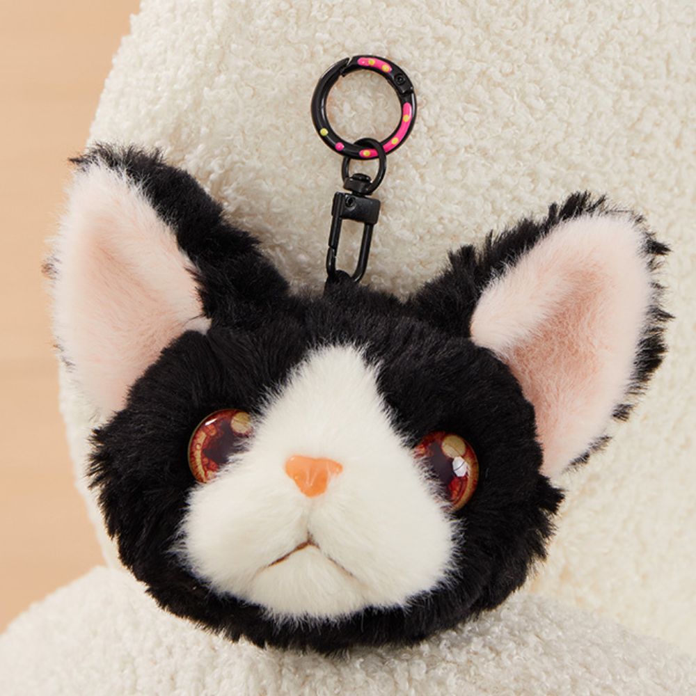 Kawaii Cat Plush Keychains Backpack Charms Bag Furry Accessories