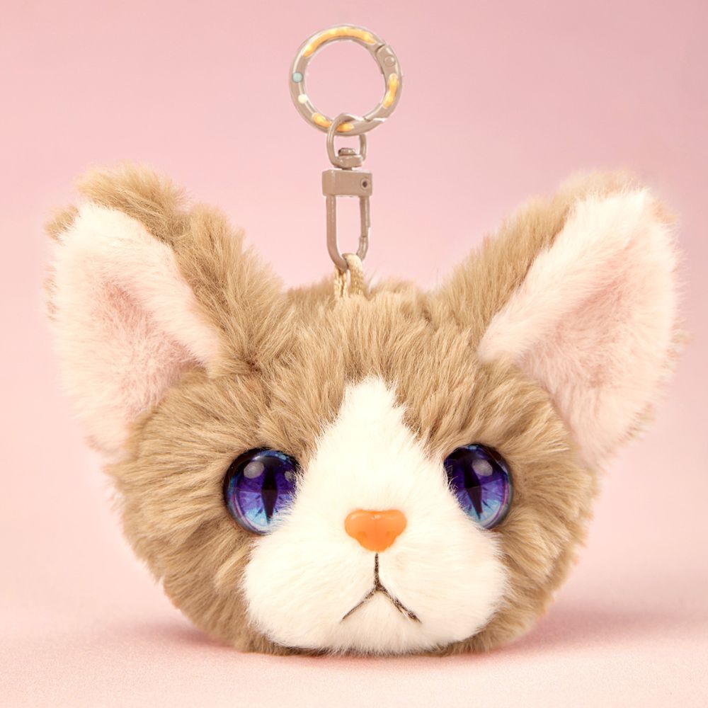 Kawaii Cat Plush Keychains Backpack Charms Bag Furry Accessories