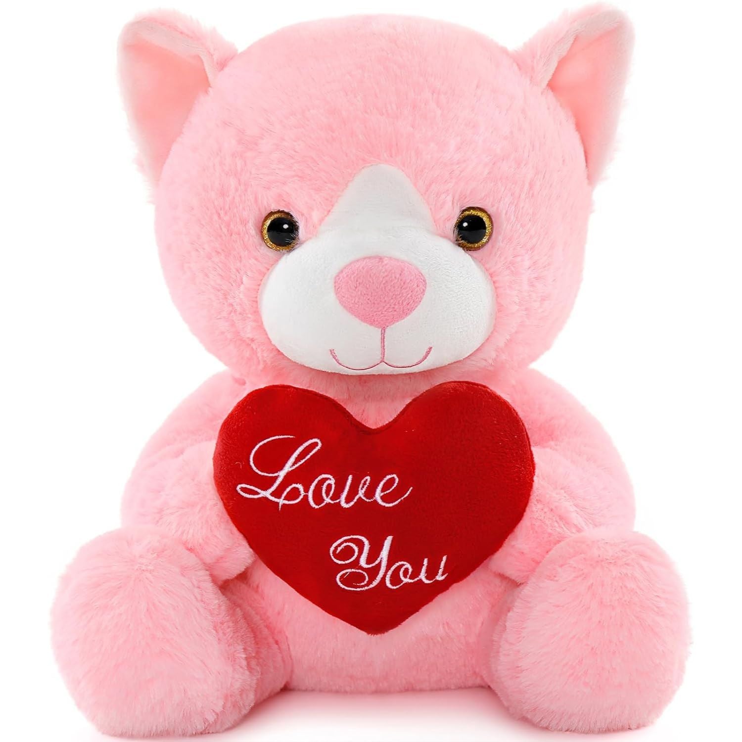 Cat Plush Toy, Pink, 12 Inches