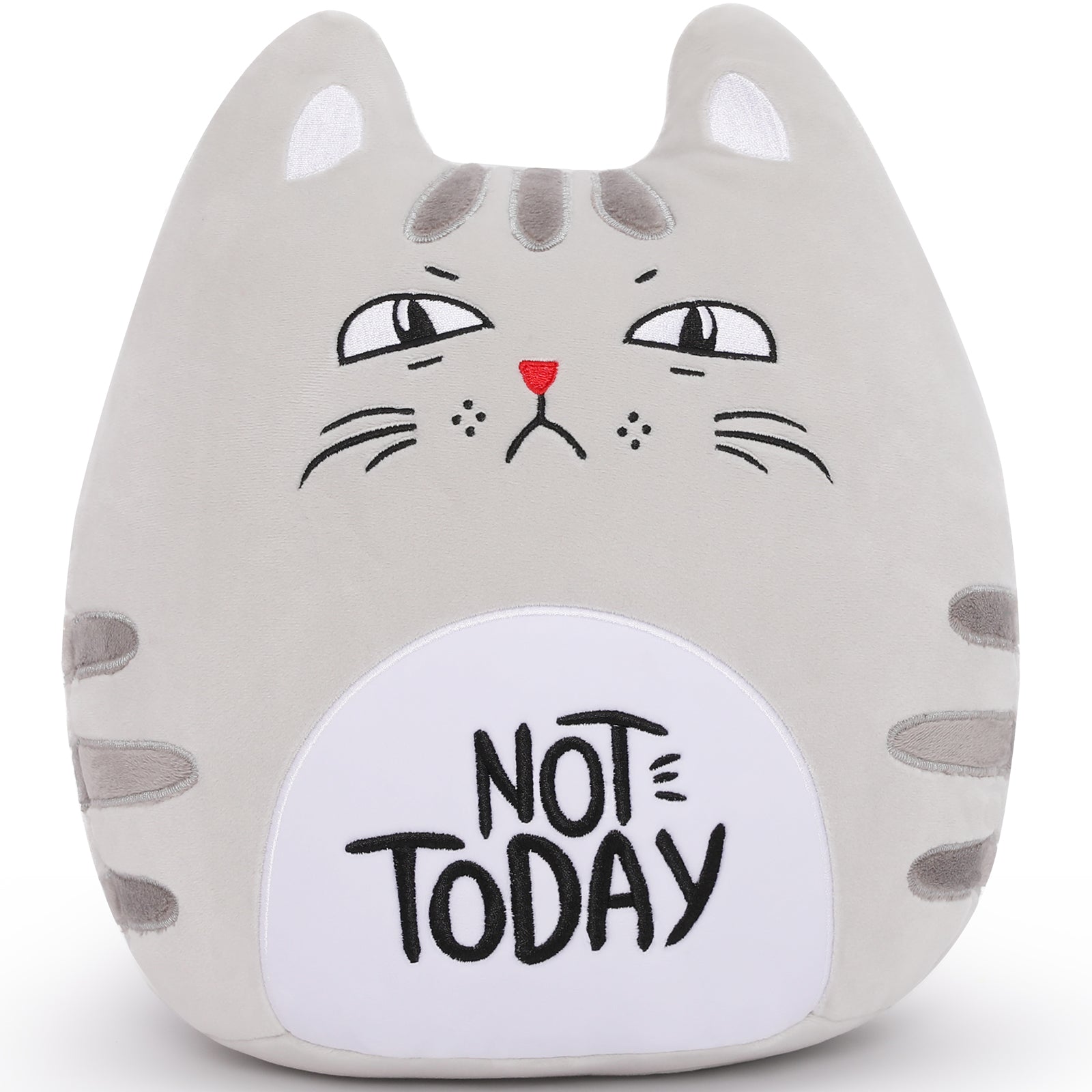 Not Today - Cat Plush Toy, 10 Inches