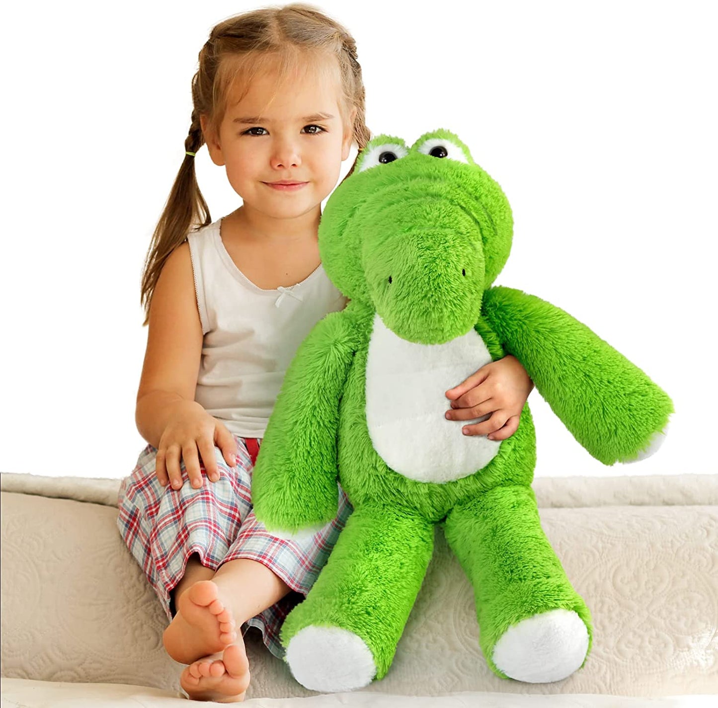 MorisMos Stuffed Animals - Crocodile Stuffed Animals - Alligator Plush Toys - 18 Inches Stuffed Crocodile - Big Alligator Plush Doll - Crocodile Cushion Pillow - Birthday Easter Graduation Christmas Baby Shower Gift - Stuffed Animals Deals - Free Shipping Worldwide