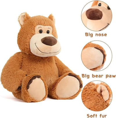 Cute Teddy Bear Stuffed Animal Toy, Brown, 18.9 Inches - MorisMos Plush Toys