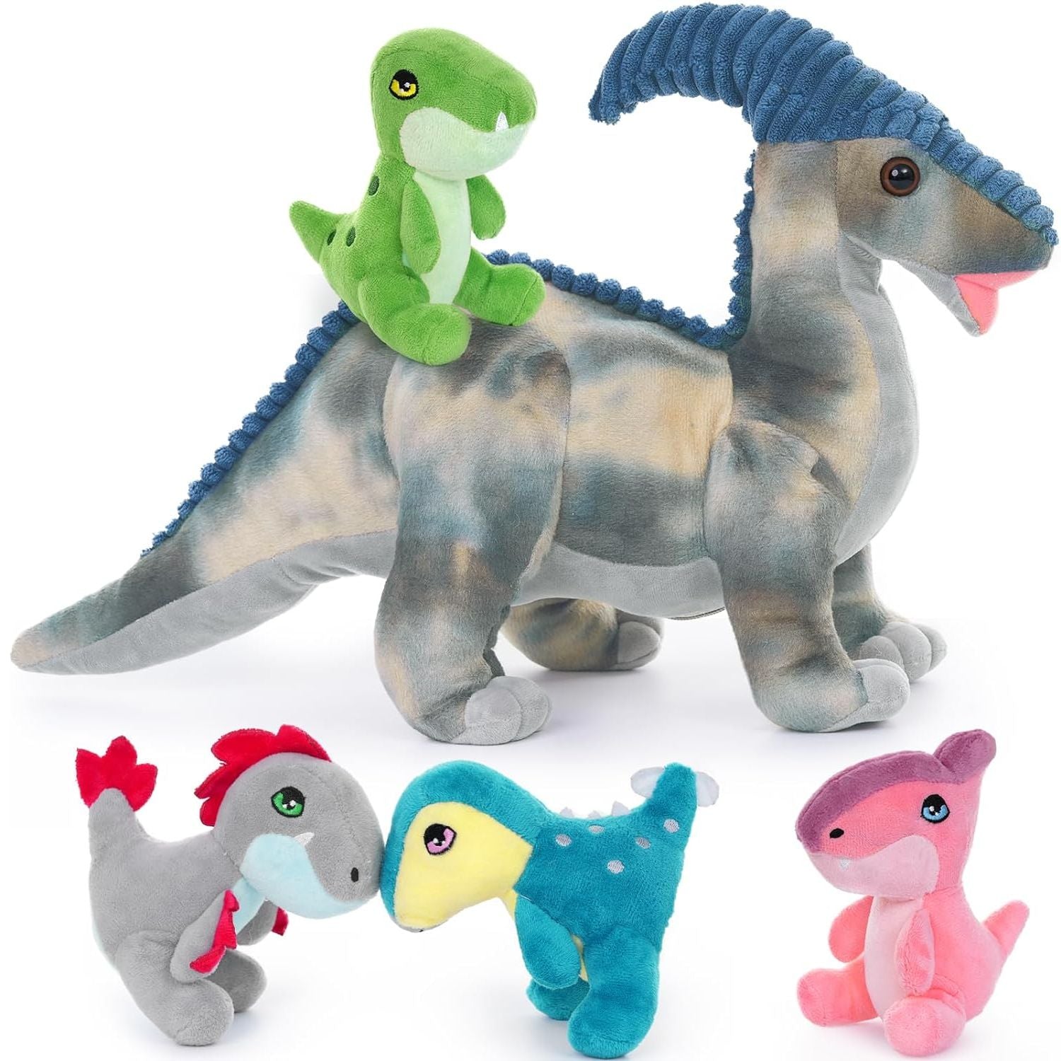 Parasaurolophus Dinosaur Plush Toy Set, 22 Inches