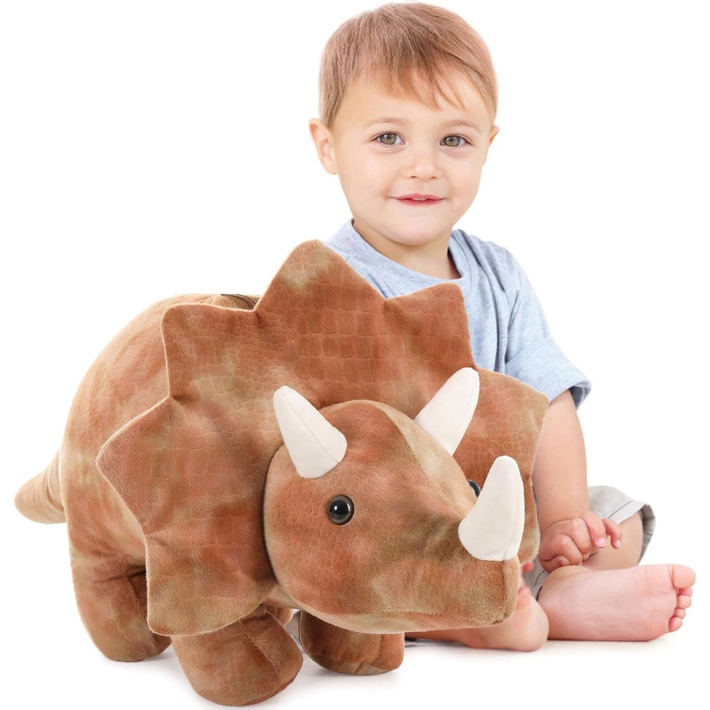 Dinosaur Plush Toy Triceratops Stuffed Toy, 24.5 Inches - MorisMos Stuffed Animals