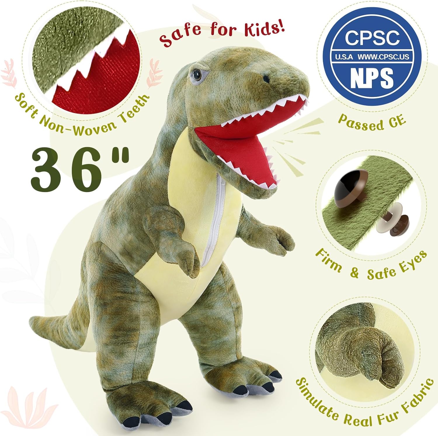 Dinosaur T-Rex Plush Toys, 24/36 Inches