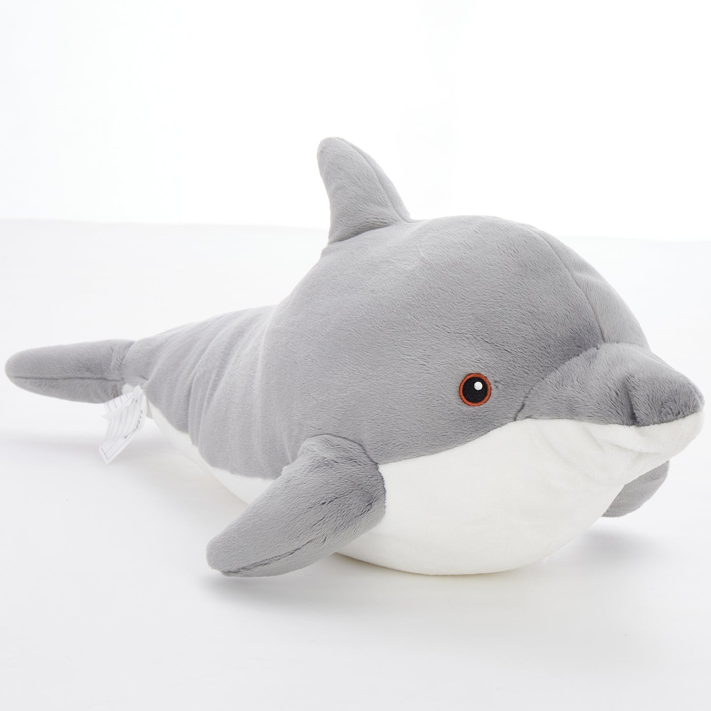 Dolphin Stuffed Animals Ocean Plushies, Light Grey, 23.6 Inches